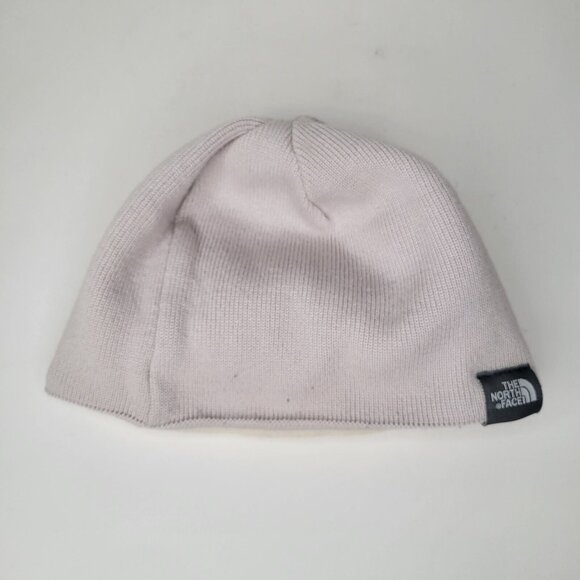 The North Face Women's Fleece Lined Beanie Hat Tan Flowers - Picture 2 of 5